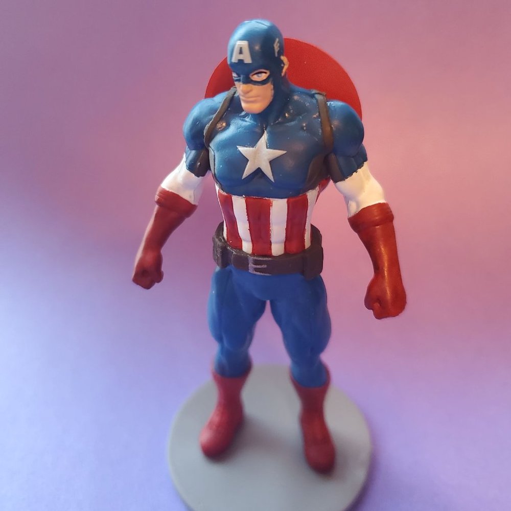 Marvel Avengers Captain America Cake Topper Play Figure New